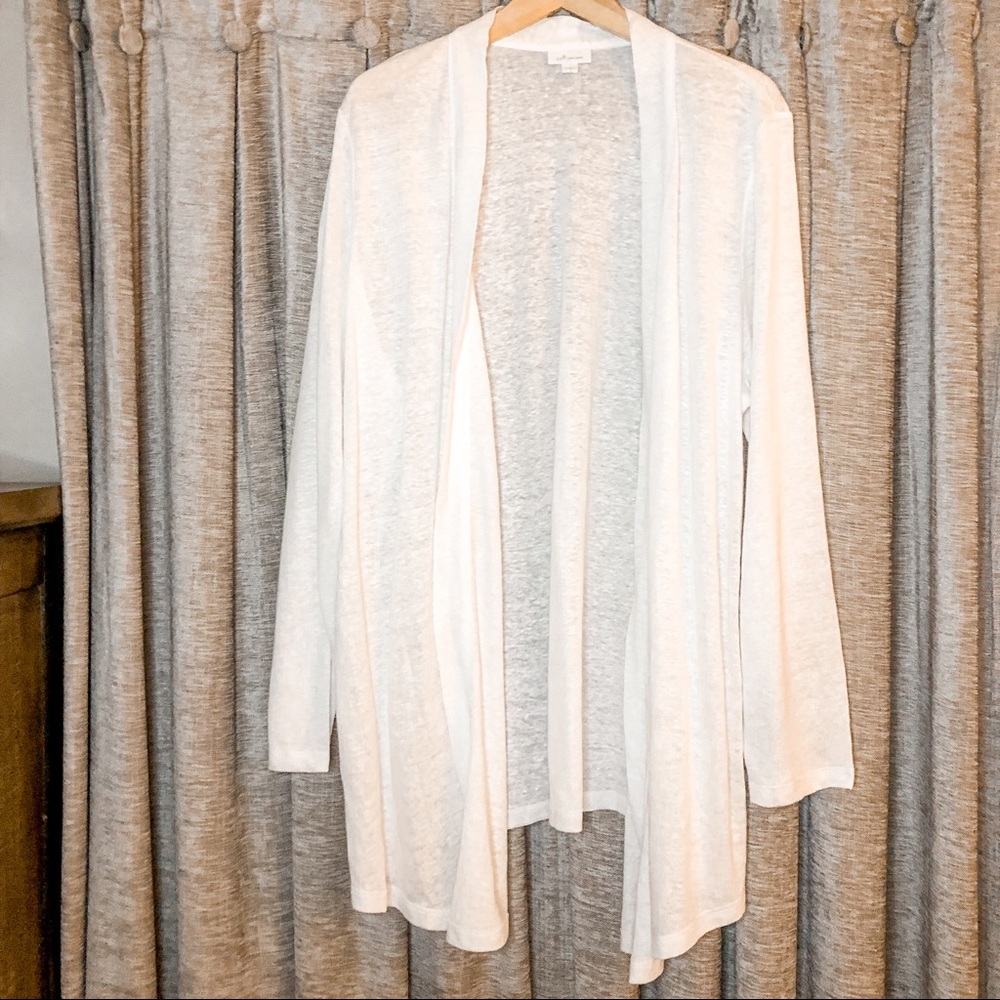 J. Jill White Open-Front Cardigan